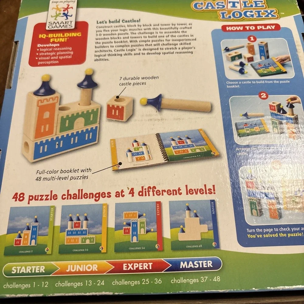 Castle Logix Multi-Level Logic Smart Games Wood -Kids 2011 Edition - COMPLETE
